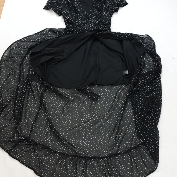 Crystal doll polka dot black wrap maxi dress - Picture 15 of 17